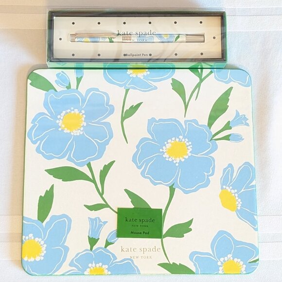 NWT ♠️ Kate Spade New York Sunshine Floral Mouse Pad w/ Coordinating Pen - Picture 8 of 8